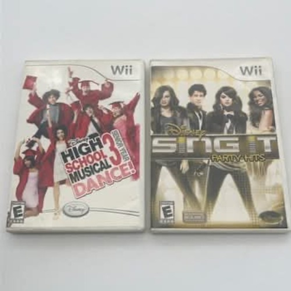Disney Wii Bundle High School Musical 3 Dance and Sing It Party Hits Games